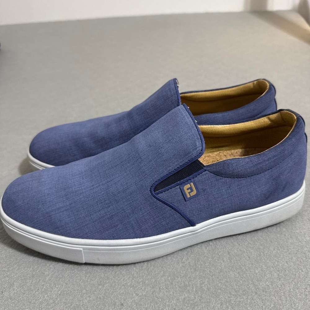 FootJoy Club Casuals Slip On 79067 Mens 11.5 M Navy Blue Spikeless Golf Shoes